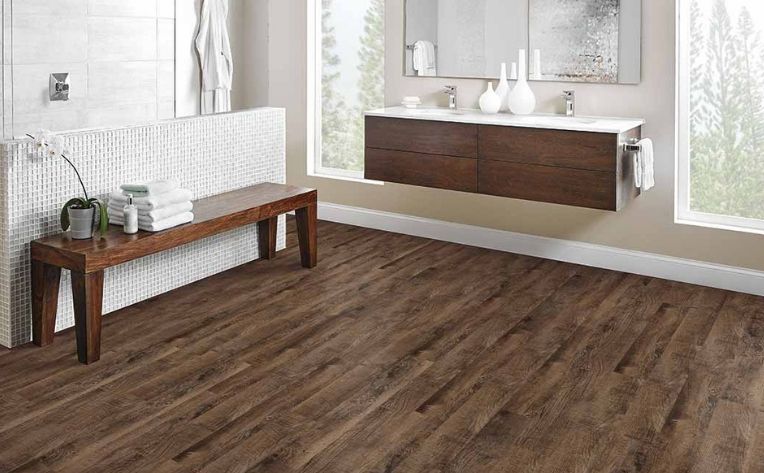 Luxury Vinyl Bathroom Flooring Example